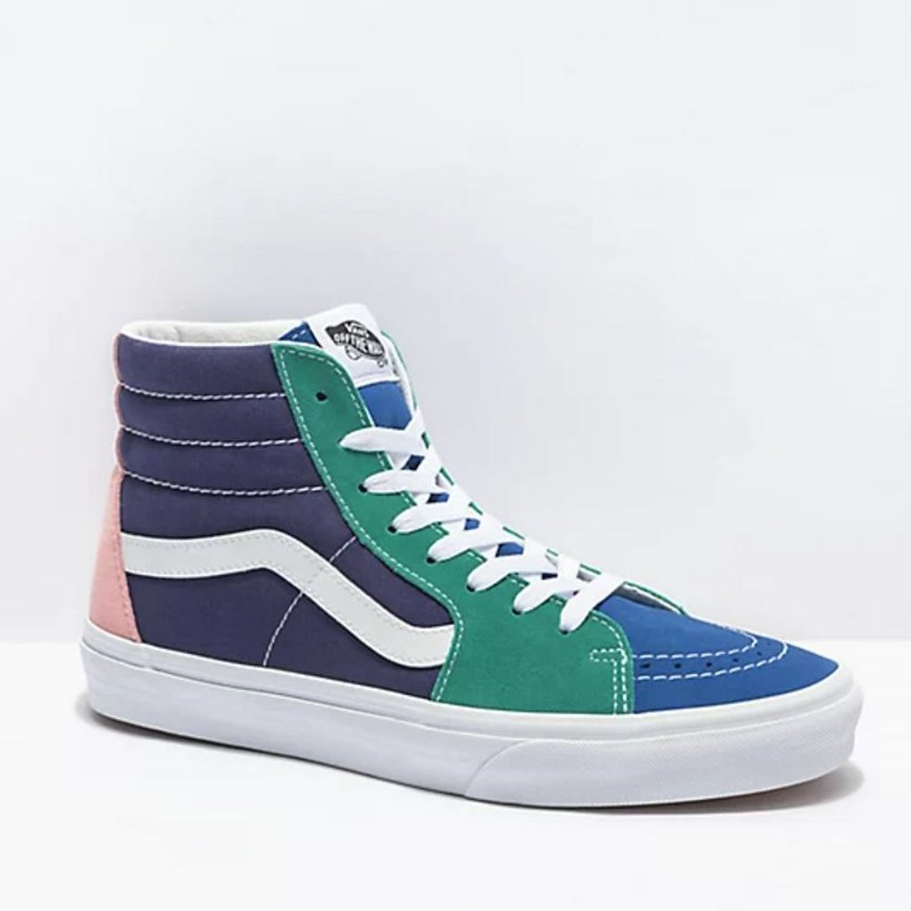 Vans Sk8-Hi Sneakers (Retro Court )Multi/True White. Brand New. Kids Size: 10.5K